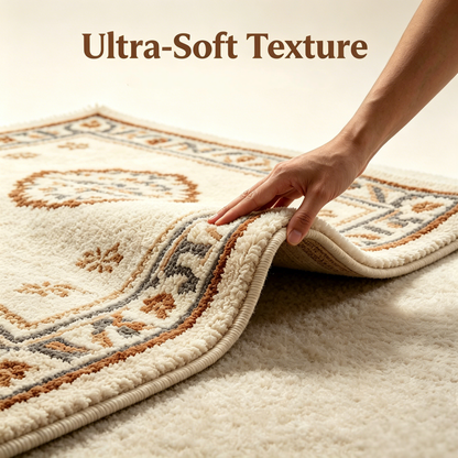 Modern Geometric Area Rug – Soft Plush Metallic Accent Carpet for Living Room, Bedroom & Contemporary Home Décor