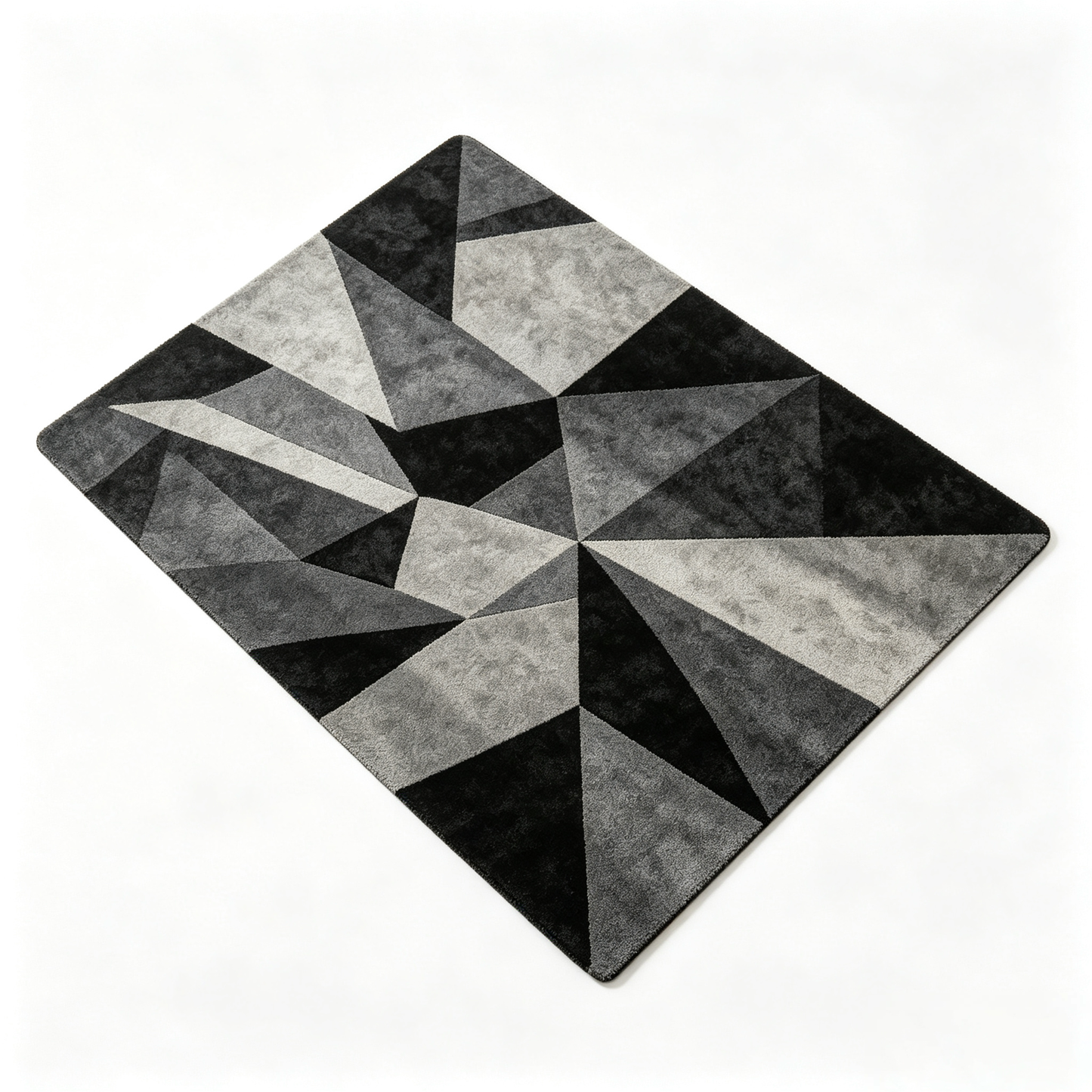 Modern Geometric Area Rug – Soft Plush Metallic Accent Carpet for Living Room, Bedroom & Contemporary Home Décor