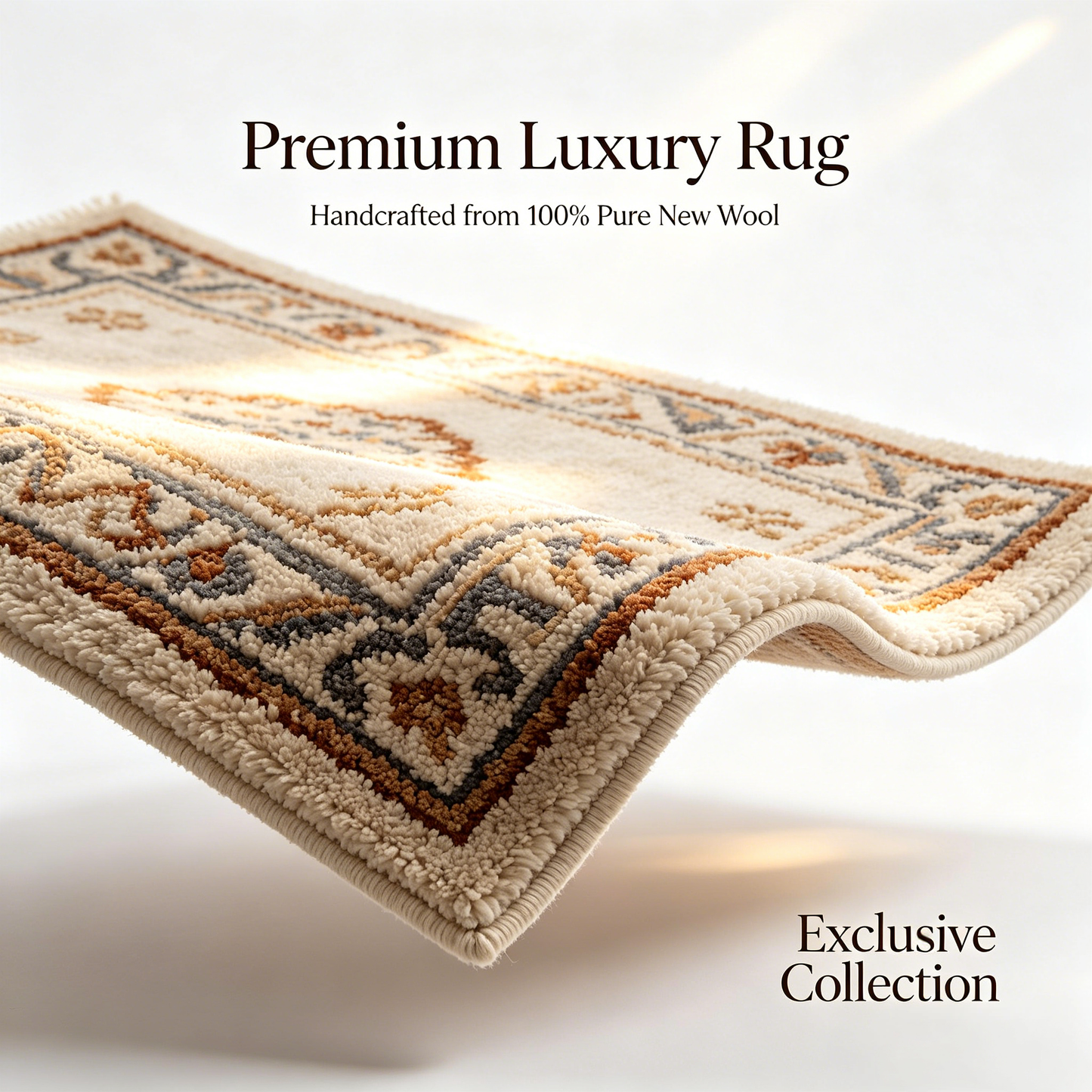 Modern Geometric Area Rug – Soft Plush Metallic Accent Carpet for Living Room, Bedroom & Contemporary Home Décor