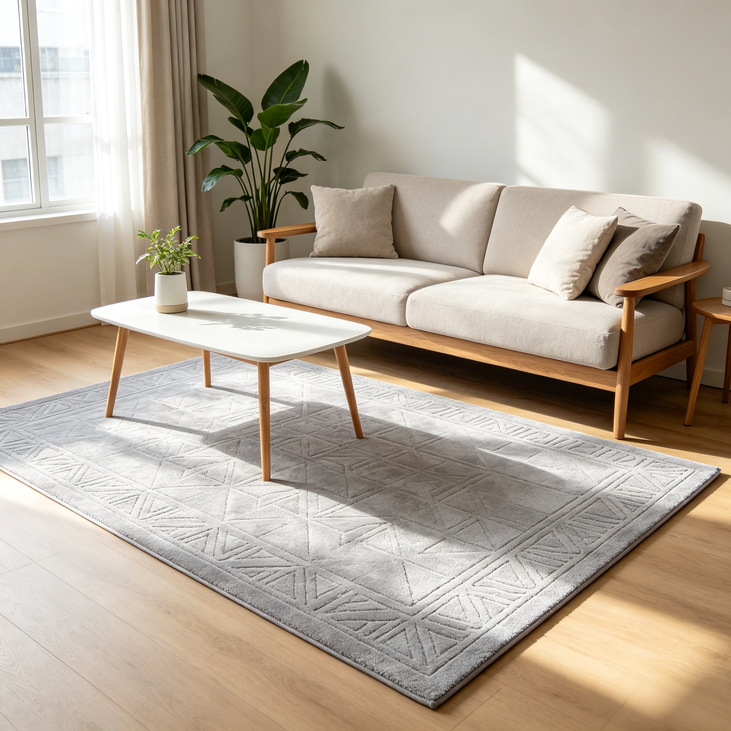 Modern Geometric & Classic Pattern Area Rug – Soft, Durable, Versatile Floor Carpet