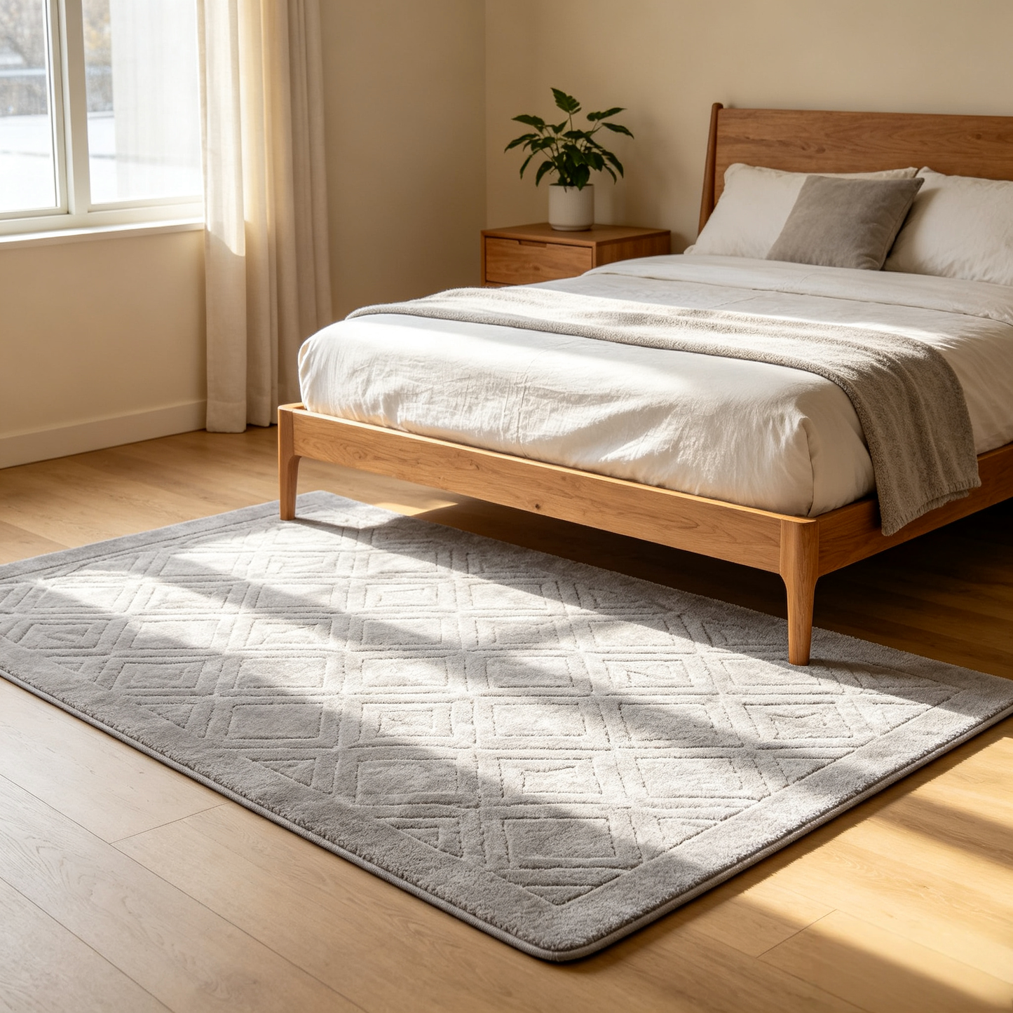 Modern Geometric & Classic Pattern Area Rug – Soft, Durable, Versatile Floor Carpet