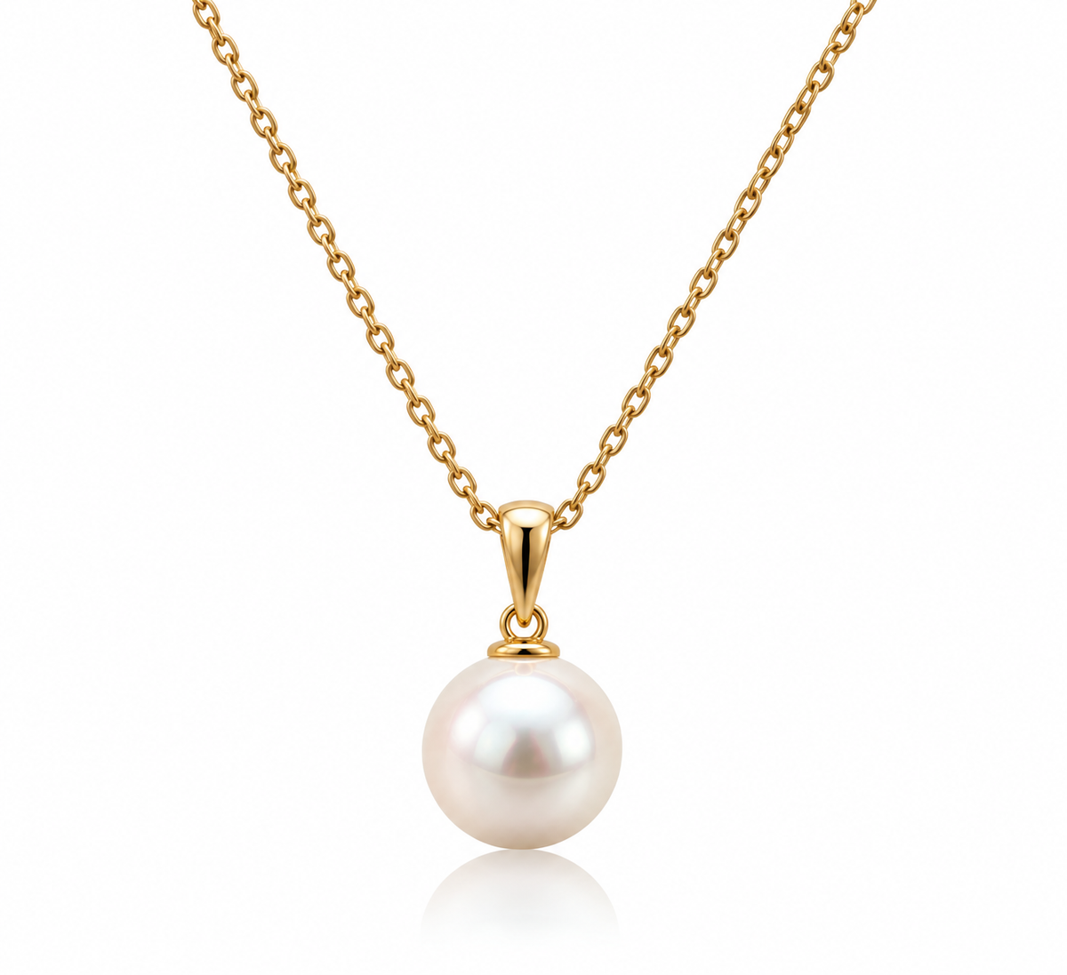 Naturalture® Gold-Tone Pearl-Look Pendant Necklace – Classic Minimalist Everyday Jewelry