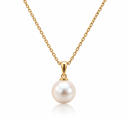 Naturalture® Gold-Tone Pearl-Look Pendant Necklace – Classic Minimalist Everyday Jewelry